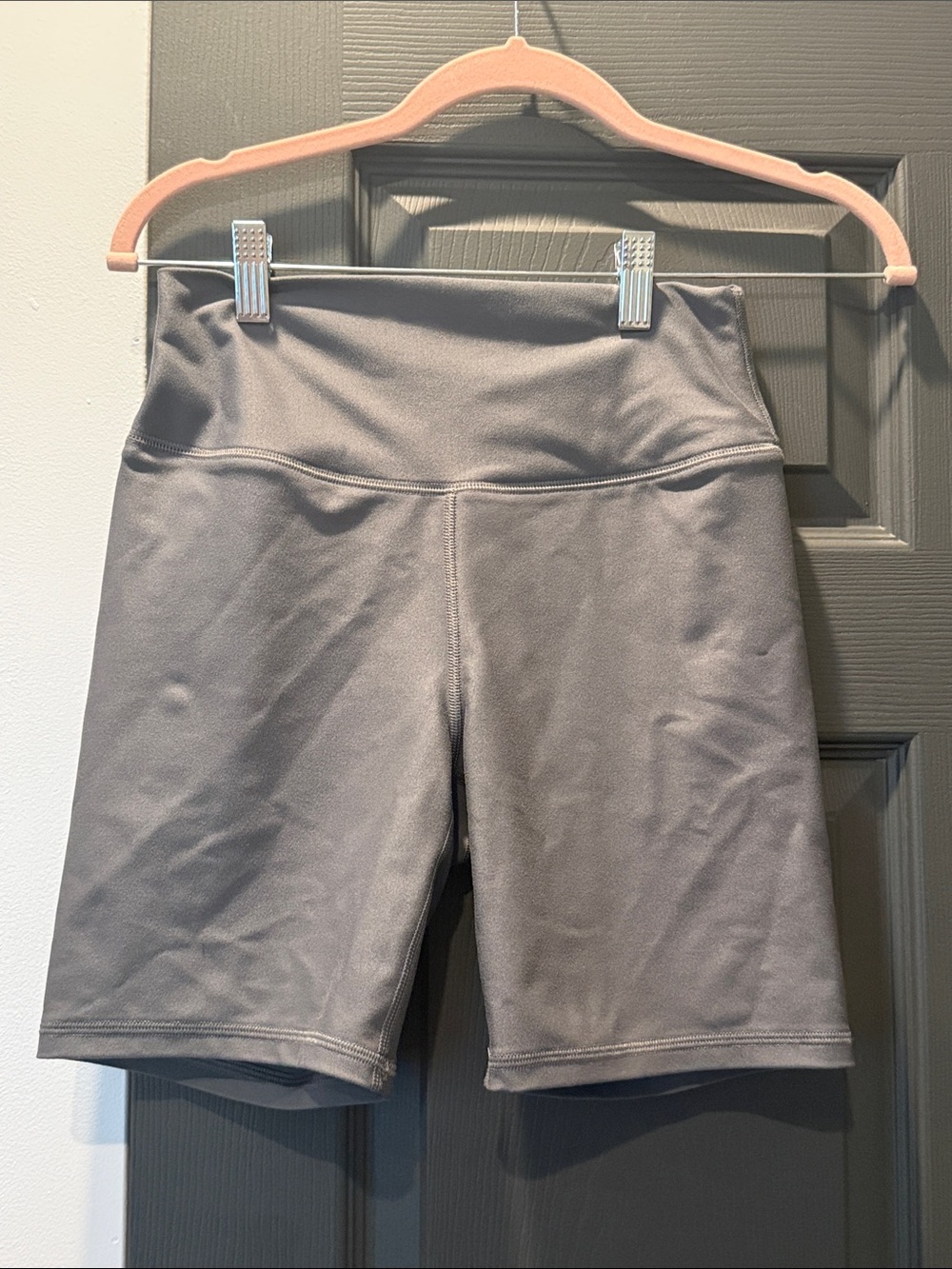 Abercrombie & Fitch Grey High-Rise Bike Shorts